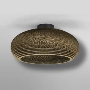 Clearance LEDVANCE Plafonnier Drop, Ø 40 cm, brun, carton ondulé, E27