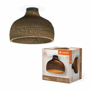 Hot LEDVANCE Plafonnier Hat, Ø 36 cm, brun, carton ondulé