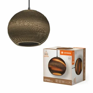 Online LEDVANCE Suspension Ball, Ø 26 cm, brun, carton ondulé, E27