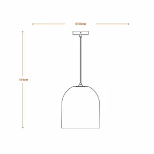 Best Sale LEDVANCE Suspension Ball Bell, Ø 26 cm, brun, carton ondulé