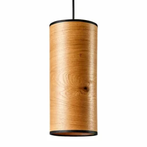 Online LeuchtNatur Nux suspension, chêne/noire