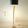 Shop Holländer Élégant lampadaire LORGOLIOSO en noir doré