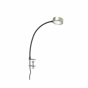 Fashion LIGHTME lampe à poser Powerlens Flex, vis, couleur titane