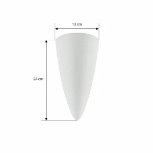 Best Lindby applique murale Pascali, hauteur 42 cm, blanc, plâtre