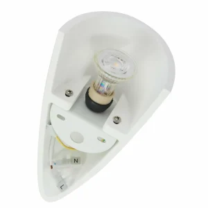 Best Lindby applique murale Pascali, hauteur 42 cm, blanc, plâtre