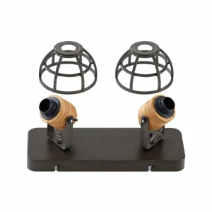 Hot Lindby Arinthea spot pour plafond, 2 lampes, noir, acier, E14