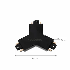 Clearance Lindby connecteur en Y Lumaro, noir, 7,85 cm, plastique
