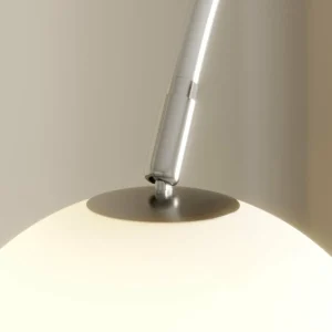 Sale Lindby Cynthia lampadaire arqué, verre, nickel mat
