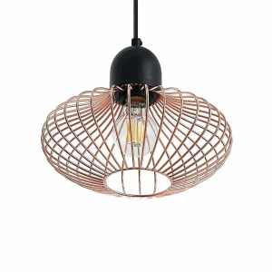 Fashion Lindby Justinos suspension à trois lampes, cuivre