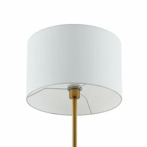Fashion Lindby lampadaire Aovan, bronze, tablette, prise USB
