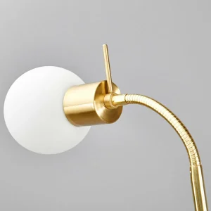 Hot Lindby lampadaire Elaina, laiton, 162cm, flexible, E14