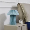 Sale Lindby lampe à poser Magali, bleu clair, papier, Ø 34 cm, E14