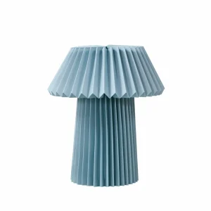 Sale Lindby lampe à poser Magali, bleu clair, papier, Ø 34 cm, E14