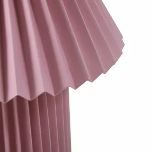 Best Lindby lampe à poser Magali, rose, papier, Ø 34 cm, E14