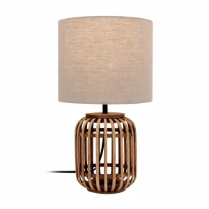 Cheap Lindby lampe à poser Marzanna, gris, bambou, 42,5 cm, E27