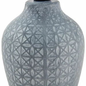 Outlet Lindby lampe à poser Thalassia, gris/noir, Ø 20cm, céramique