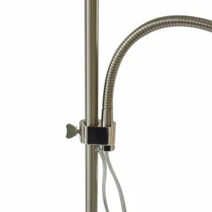 Best Lindby lampe sur pied Melanie, gris, tissu, Ø 36 cm, à 2 lampes.