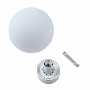Clearance Lindby Meriala plafonnier blanc, verre Ø 25 cm