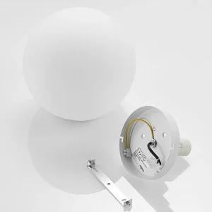 Clearance Lindby Meriala plafonnier blanc, verre Ø 25 cm