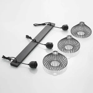 Best Lindby Metehan Suspension à trois lampes, noir