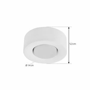 Cheap Lindby plafonnier Levia, 1 lampe, Ø 14 cm, blanc, plâtre