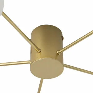 Fashion Lindby plafonnier Valisa, doré, à 5 lampes