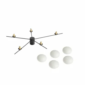 Flash Sale Lindby plafonnier Valisa, noir, à 5 lampes