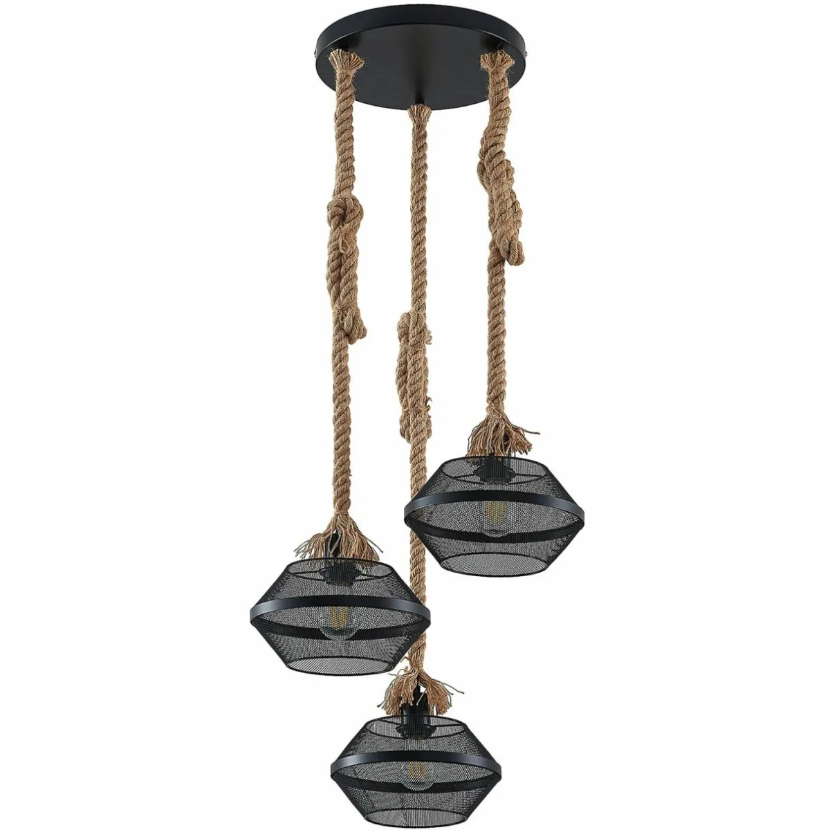 lindby_rabia_suspension___lampes_en_faisceau_0.webp Store Lindby Rabia suspension à 3 lampes, en faisceau