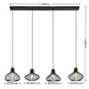 Online Lindby Raelyn suspension à quatre lampes, noir