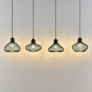 Online Lindby Raelyn suspension à quatre lampes, noir