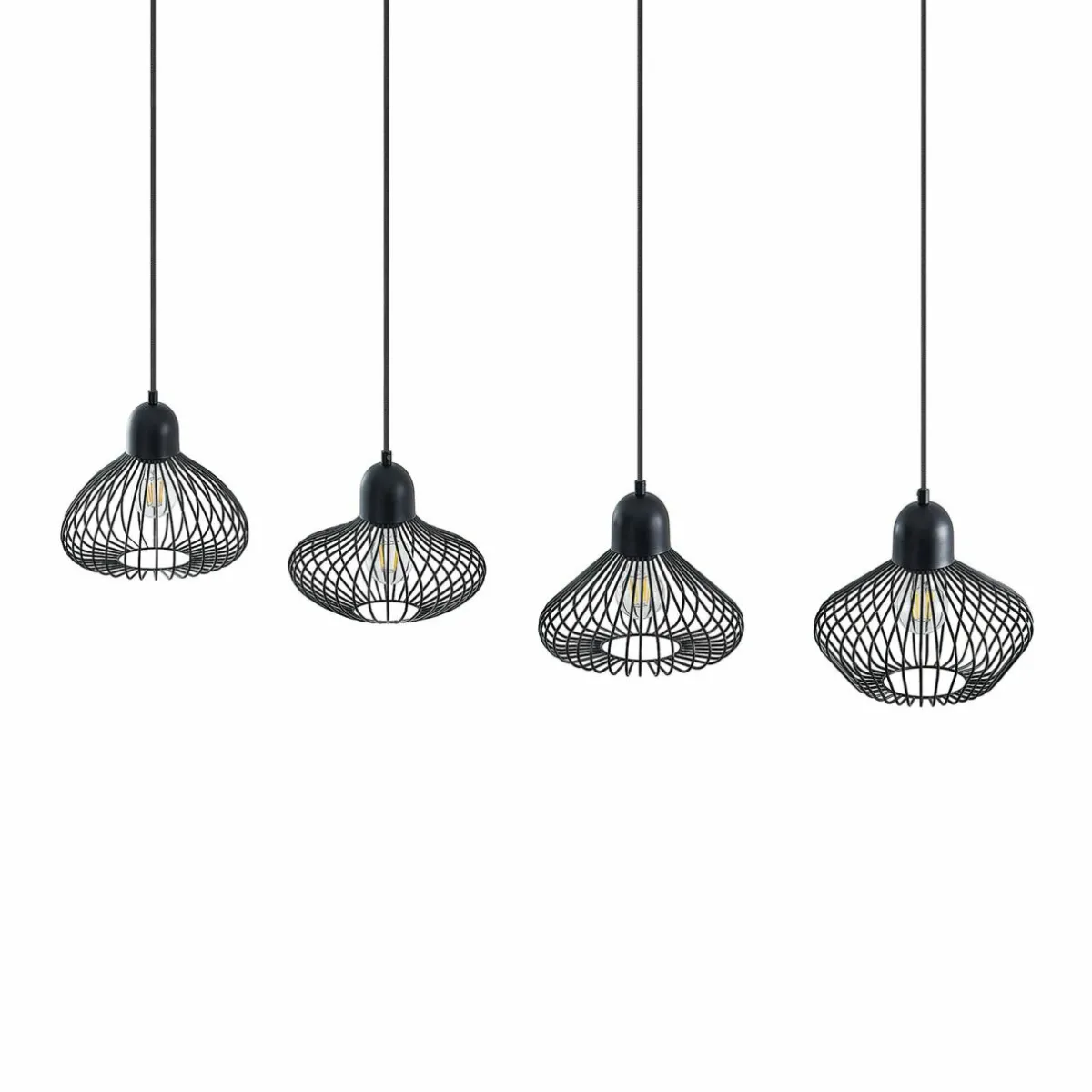 lindby_raelyn_suspension__quatre_lampes_noir_2.webp Online Lindby Raelyn suspension à quatre lampes, noir