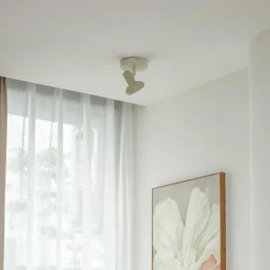 Flash Sale Lindby spot pour plafond Huby, à 1 lampe, crème/vert clair, fer