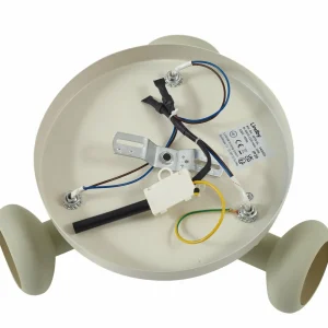 Online Lindby spot pour plafond Huby, 3 lampes, crème/vert clair, fer