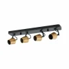 Flash Sale Lindby spot pour plafond Sylveria, 4 lampes, noir/or, fer