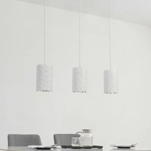Fashion Lindby suspension Aralena, blanc, 3 lampes, longueur 92 cm