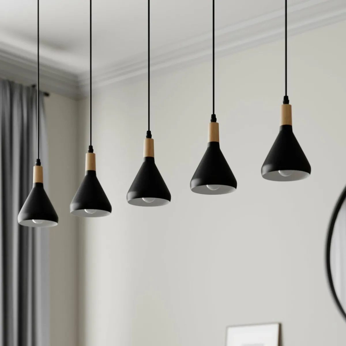 lindby_suspension_arina__cm_noir___lampes_0.webp Flash Sale Lindby suspension Arina, 100 cm, noir, à 5 lampes