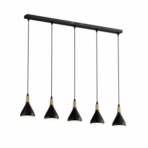 Flash Sale Lindby suspension Arina, 100 cm, noir, à 5 lampes