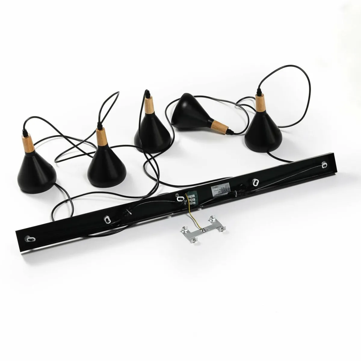 lindby_suspension_arina__cm_noir___lampes_5.webp Flash Sale Lindby suspension Arina, 100 cm, noir, à 5 lampes