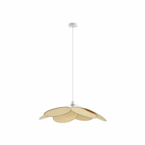 Discount Lindby suspension Astraia, naturel/blanc, rotin, Ø 80 cm