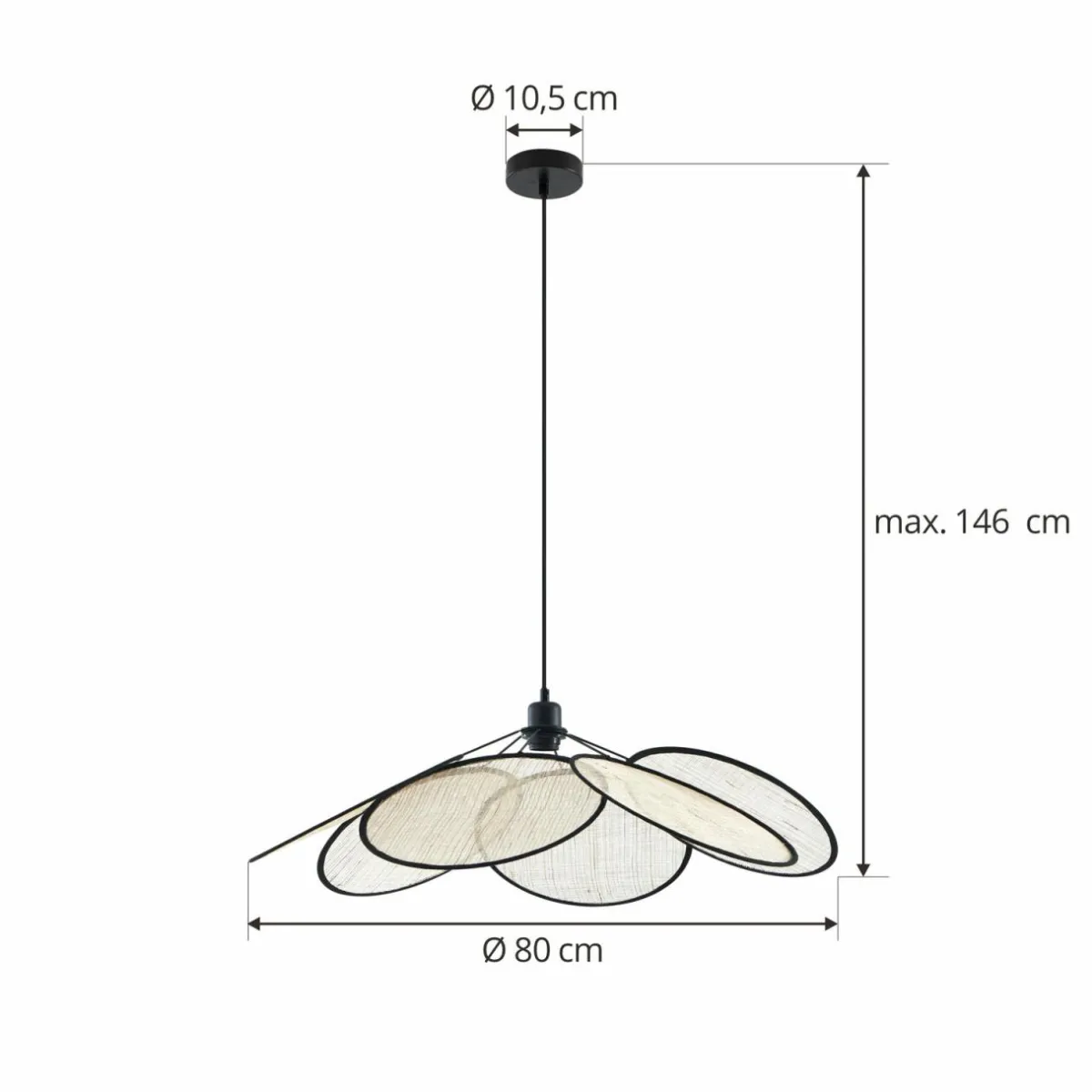 lindby_suspension_astraia_naturelnoir_lin___cm_1.webp Flash Sale Lindby suspension Astraia, naturel/noir, lin, Ø 80 cm