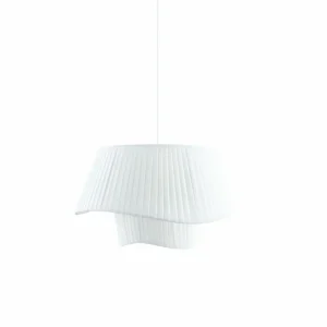 Hot Lindby suspension Eryndor, blanc, textile, Ø 47 cm, E27