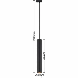 Outlet Lindby système de lampes sur rail Linaro, suspension à 3 lampes, noir