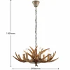 Best Sale Lindby Tejask suspension, bois de cerf, 6 lampes, 70 cm
