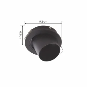 Store Lindby Thorid downlight, noir, à 1 lampe