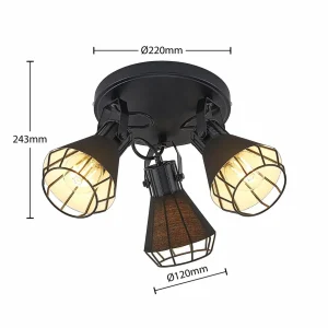 Store Lindby Yusei spot à 3 lampes, rond