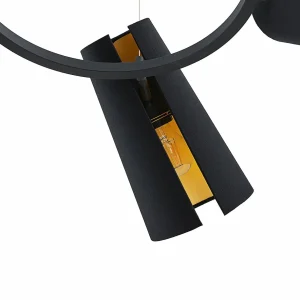 Shop Lucande Kemoni suspension, à cinq lampes
