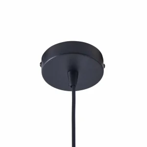 Outlet Lucande Lampe à suspendre Lyrisa, à 1 lampe, couleur cuivre, verre, 22cm