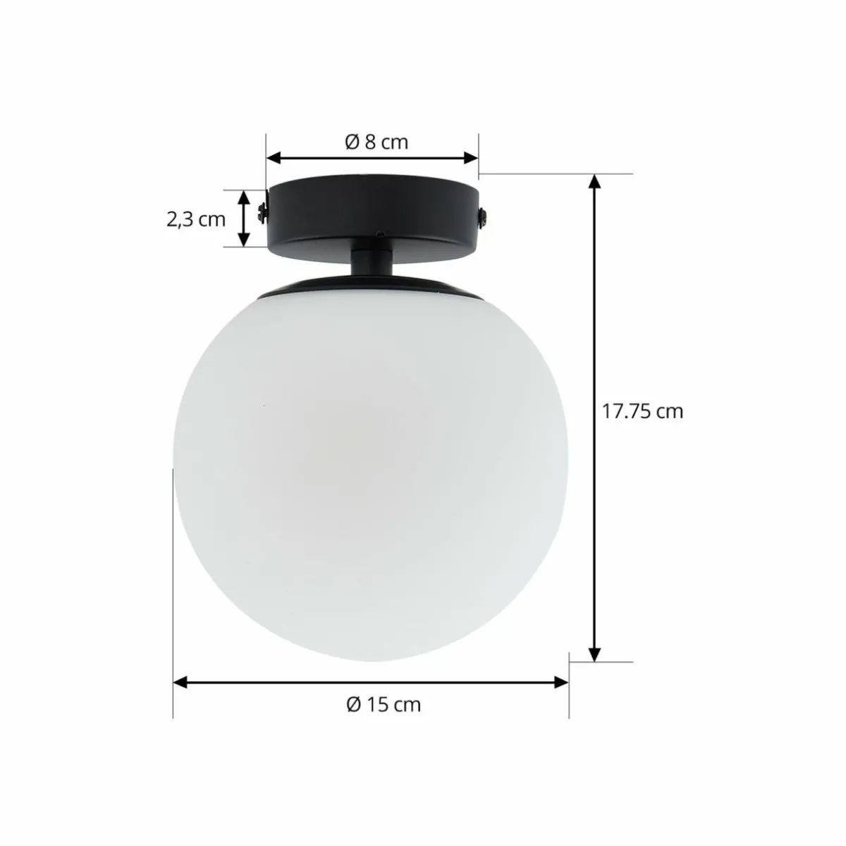 lucande_plafonnier_bidolo_noir_verre___cm_ip_2.webp Flash Sale Lucande plafonnier Bidolo, noir, verre, Ø 15 cm, IP44