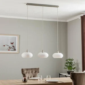 Online Lucande Sharvil Suspension à 3 lampes, verre