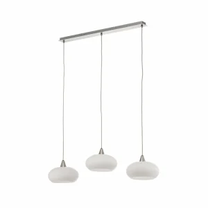 Online Lucande Sharvil Suspension à 3 lampes, verre
